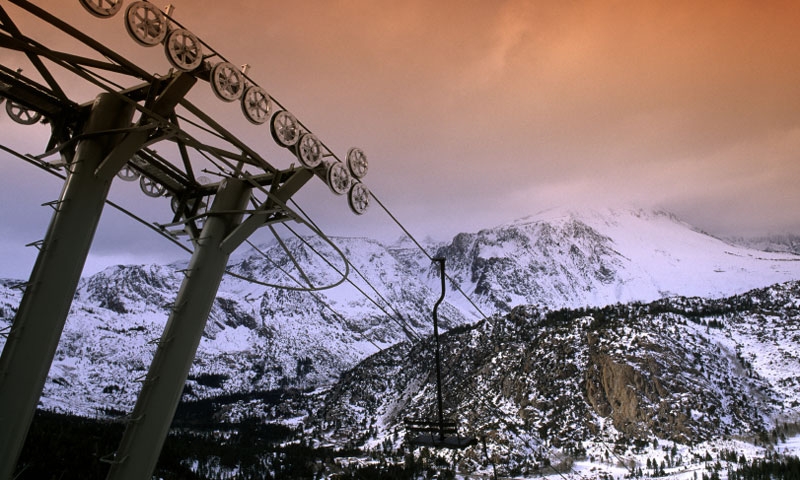 Sunlight above June Mountain Ski Resort